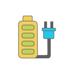 Rechargeable Icon in color icon, isolated on white background 