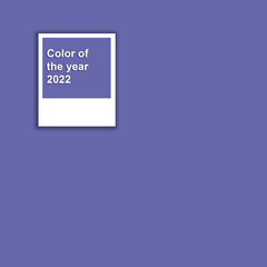 Color of the Year 2022. Minimalism concept. Square