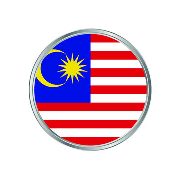 Flag Of Malaysia With Circle Frame