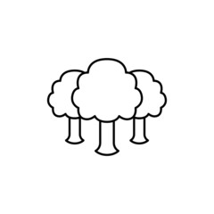 Pure Nature Icon in flat black line style, isolated on white background