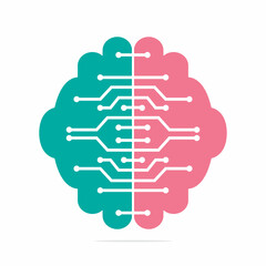 Think idea concept. Brainstorm power thinking brain Logotype icon.	