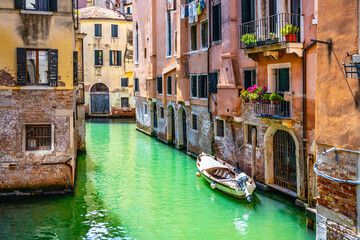 Lovely Venetian nook on sunny summer day
