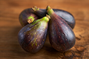 Figs on a wooden board
