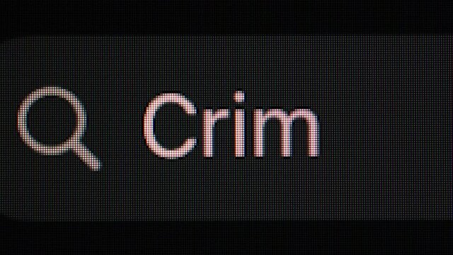 Crimea inscription in the search bar, Crimean peninsula, Ukraine, 4k video 