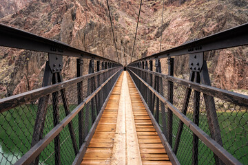 Wide Angle View Down The Black Bridge Toward The Tunnel