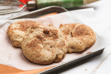 Rustic Snickerdoodle Cookies  Close Up