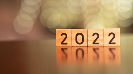 Fototapeta nowy rok 2022, napis, szczęśliwego nowego roku	 obraz