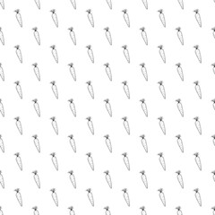 Carrot Vegetables seamless pattern. Vegetarian healthy bio food background, Vegan organic eco products. Vector illustration