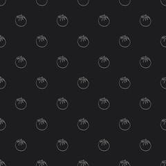 Tomato Vegetables seamless pattern. Vegetarian healthy bio food background, Vegan organic eco products. Vector illustration