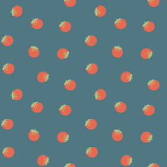 Tomato Vegetables seamless pattern. Vegetarian healthy bio food background, Vegan organic eco products. Vector illustration