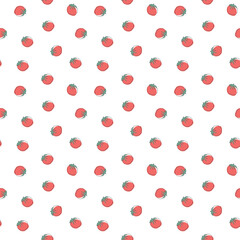 Tomato Vegetables seamless pattern. Vegetarian healthy bio food background, Vegan organic eco products. Vector illustration