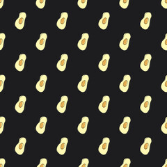Avocado Vegetables seamless pattern. Vegetarian healthy bio food background, Vegan organic eco products. Vector illustration