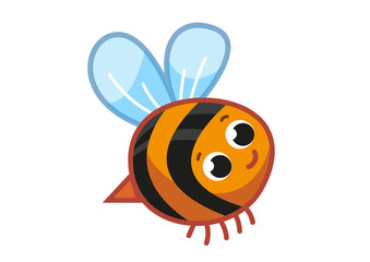 Vector illustration of Cartoon Bee