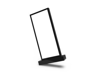 Neon Box Sign 3D Illustration Mockup Scene