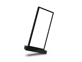 Neon Box Sign 3D Illustration Mockup Scene