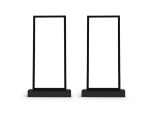 Neon Box Sign 3D Illustration Mockup Scene