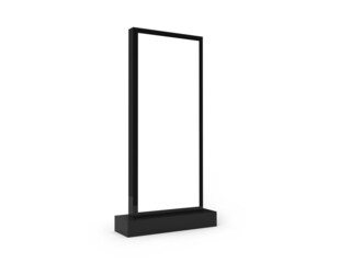 Neon Box Sign 3D Illustration Mockup Scene