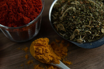 Ground red culinary condiment made from annatto (Bixa orellana)