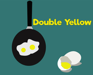 fried eggs in a frying pan