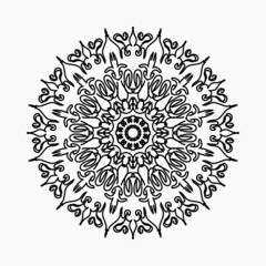 Vector round abstract circle. Mandala style.