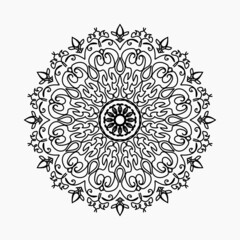 Vector round abstract circle. Mandala style.
