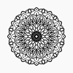 Vector round abstract circle. Mandala style.