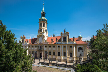 Fototapeta na wymiar Prague, Czech Republic, June 2019 - view of Loreto (Loreta) at Prague, a famous pilgrimage site