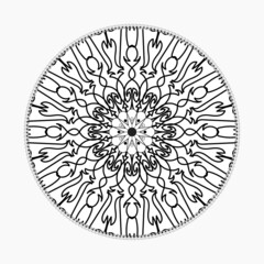 Vector round abstract circle. Mandala style.