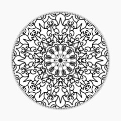 Vector round abstract circle. Mandala style.