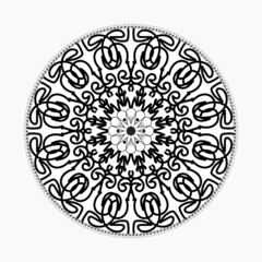 Vector round abstract circle. Mandala style.