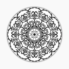 Vector round abstract circle. Mandala style.