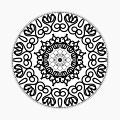 Vector round abstract circle. Mandala style.
