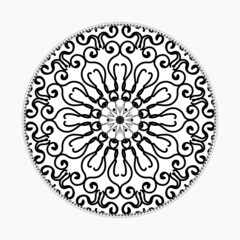 Vector round abstract circle. Mandala style.