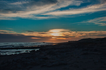 Sunset over the sea