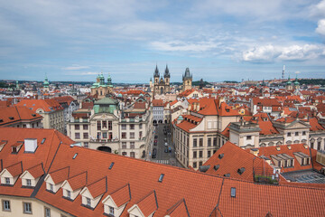 Fototapeta na wymiar Broad view of Prague - Prague, Czech Republic
