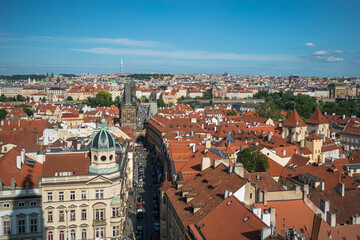 Naklejka na ściany i meble Broad view of Prague - Prague, Czech Republic