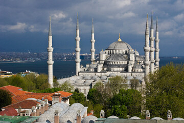 Naklejka premium Sultanahmet Camii (Blue Mosque), Istanbul, Turkey