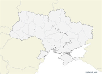 Fototapeta na wymiar Ukraine. Ukraine map. european countries vector map. 