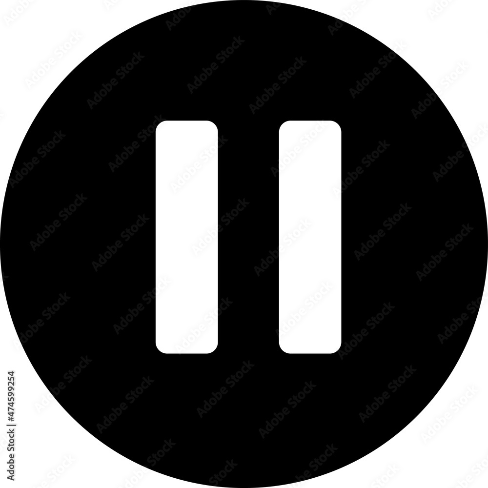 Poster pause button media menu, pause icon vector, in trendy flat style isolated on white background. pause
