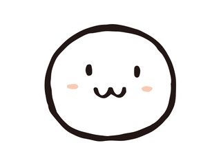 かわいい笑顔の表情／手書きイラスト