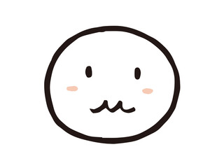 かわいい困った表情／手書きイラスト