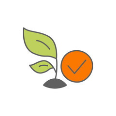 Eco Friendly Icon in color icon, isolated on white background 