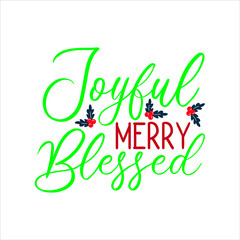 Christmas svg design Joyful merry blessed