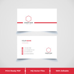 Minimal simple corporate company business card design template 