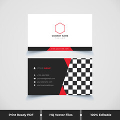 Simple corporate company business card design template 