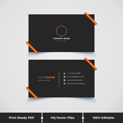 Minimal and modern company business card design template 