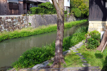 Japanese historical Water town in Shiga prefecture called 