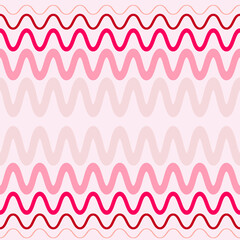 Seamless pattern on a square background - waves and zigzags. Design element