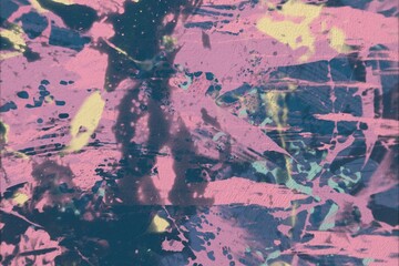 Colorful paint splashes. Abstract colorful ink pattern. Texture backdrop for various projects.