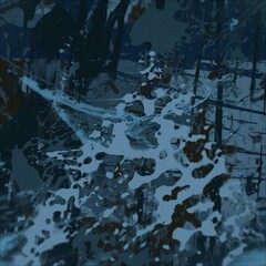 Colorful paint splashes. Abstract colorful ink pattern. Texture backdrop for various projects.